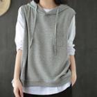 Hooded Vest / Long-sleeve Tee