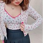 Set: Cherry Camisole Top + Light Jacket