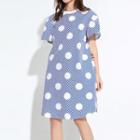 Dotted Short Sleeve T-shirt Dress
