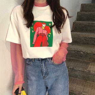 Printed Short-sleeve T-shirt / Long-sleeve Top