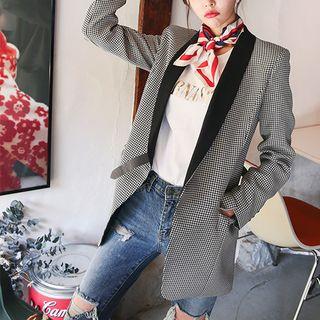 Flap-pocket Check Jacket