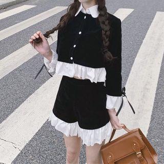 Set: Two-tone Shirt + Shorts