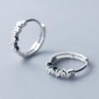 925 Sterling Silver Rhinestone Earring S925 Silver - 1 Pair - Silver - One Size