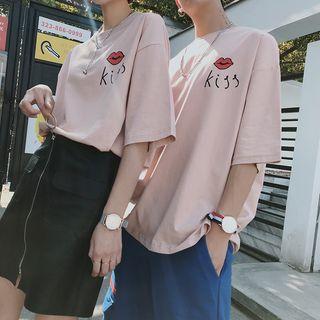 Couple Matching Heart Print T-shirt
