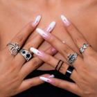 Set Of 6: Alloy Ring (various Designs) Set Of 6 - Alloy Ring - Silver - One Size