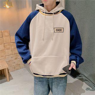 Contrast Trim Raglan Hoodie