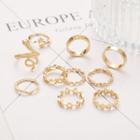 Set Of 10: Alloy Ring (various Designs) Set Of 10 - 53579 - Gold - One Size