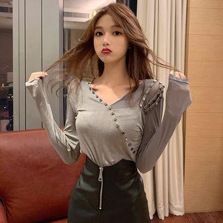 Details Studded Long-sleeve T-shirt