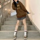 Set: Lettering Sweatshirt + Mini Pleated Skirt