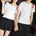 Couple Matching Lettering Short Sleeve T-shirt / Short Sleeve T-shirt