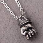 Fist Pendant Stainless Steel Necklace Silver - One Size