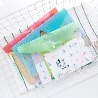 Set Of 12: A4 Transparent Document Pouch