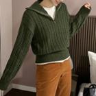 Quarter-zip Anorak Cable Sweater