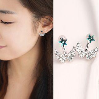 Rhinestone Wings Earring