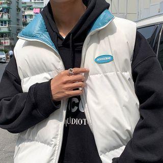 Sleeveless Applique Padded Coat