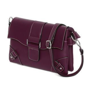 Buckle-flap Shoulder Bag Purple