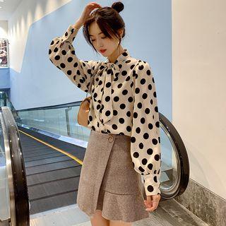 Dotted Shirt / Mini Skirt / Set