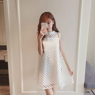 Sleeveless Eyelet Tunic