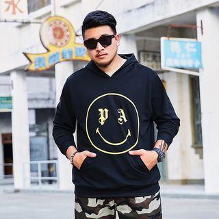Printed Smiley Face Hoodie