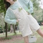 Crewneck Plain Oversize Top / High-waist Plain Wide Leg Jumpsuit