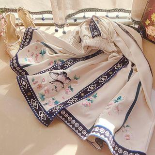 Traditional Chinese Embroidered Maxi Skirt