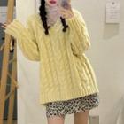 Long-sleeve Turtle Neck T-shirt / V-neck Sweater