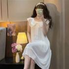Sleeveless Lace Midi Dress White - One Size