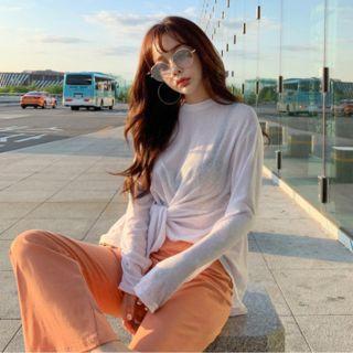 Two-way Asymmetric-hem T-shirt