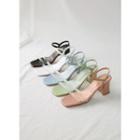 Transparent-strap Block-heel Sandals