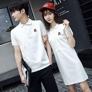 Couple Matching Embroidered Polo Shirt / Polo Dress