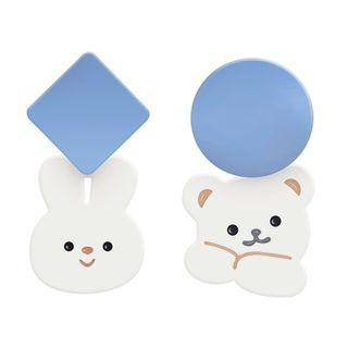 Asymmetrical Bear Stud Earring / Clip-on Earring