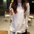 Embroidered / Cut-out Long-sleeve T-shirt
