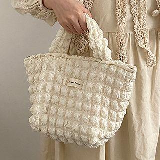 Shirred Lunch Bag Milky White - One Size