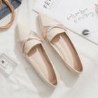 Satin Panel Pointed Flats