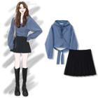 Hoodie / Mini A-line Skirt