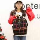 Plaid Knit Backpack
