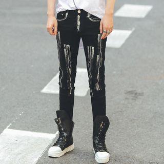 Zip-up Skinny Jeans