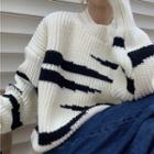 Turtleneck Sweater Black & White - One Size