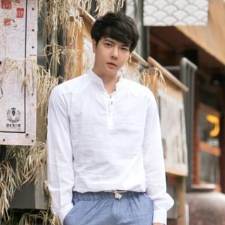 Long-sleeve Half Placket Shirt