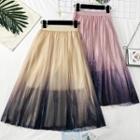 Gradient Mesh A-line Skirt