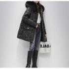 Furry Trim Tweed Coat