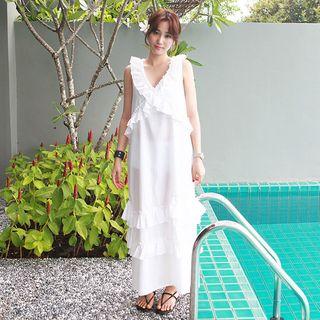 Tall Size Frilled Maxi Sundress