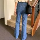 Dual-pocket Semi Boot-cut Jeans
