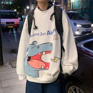 Hippo Print Pullover