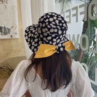 Floral Print Bow Back Sun Hat
