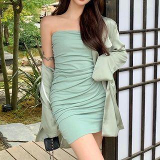 Plain Blazer / Tube Dress