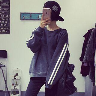 Contrast-stripe Pullover