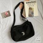 Moon Canvas Crossbody Bag Black - One Size