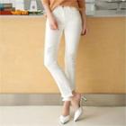 Tall Size Distressed Boot-cut Pants