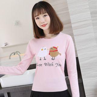 Chick Embroidered Sweater